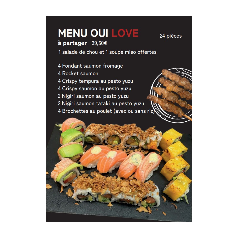 Menu Oui Love